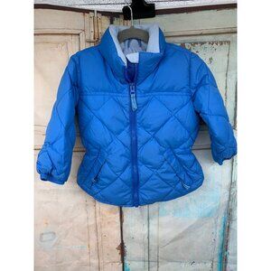 Lands End Kids 3T Blue Puffer Jacket Goose down